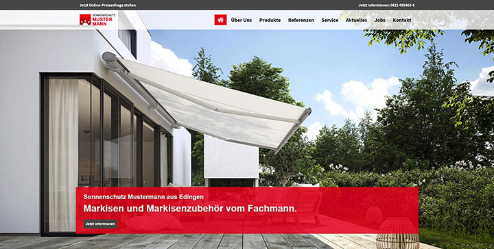 markilux Premium-Homepagevorlage Nr. 08